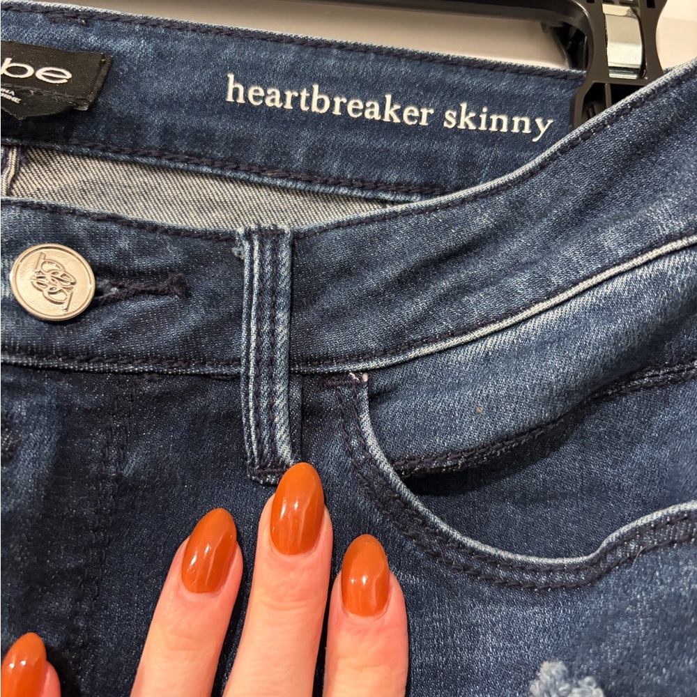 bebe Heartbreaker Skinny Jeans - Dark Blue